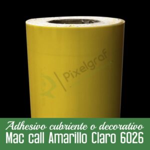 Vinilo McCal 6026 Amarillo Claro Trozo 60 x 200 Cms. COD848