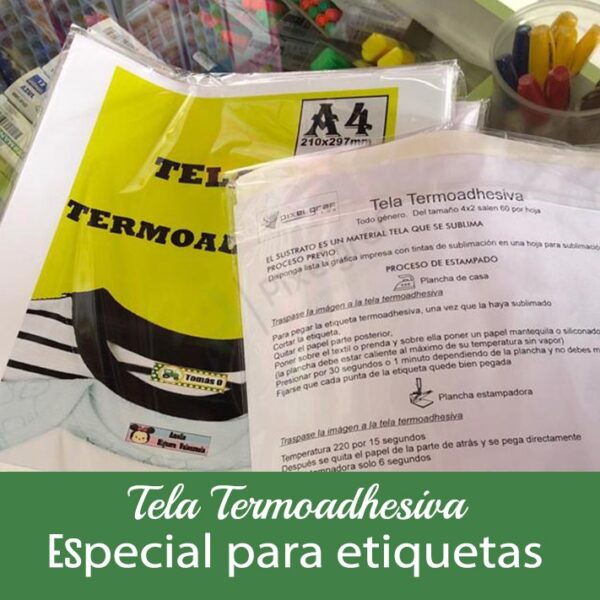 Tela Termoadhesivas A-4 Valor unidad