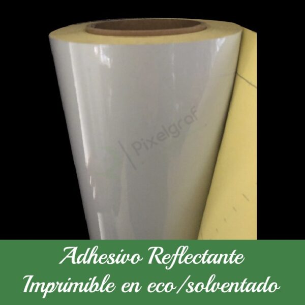 Rollo Vinilo Cubriente Reflectante Blanco de Impresion ancho 1.22 COD1304