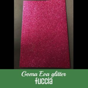 Goma Eva Glitter fuccia 20x30 cm