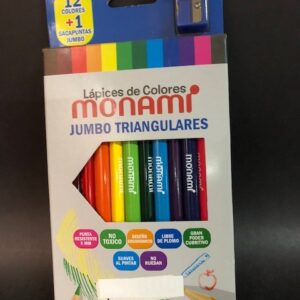 LAPIZ JUMBO 12 COLORES MONAMI